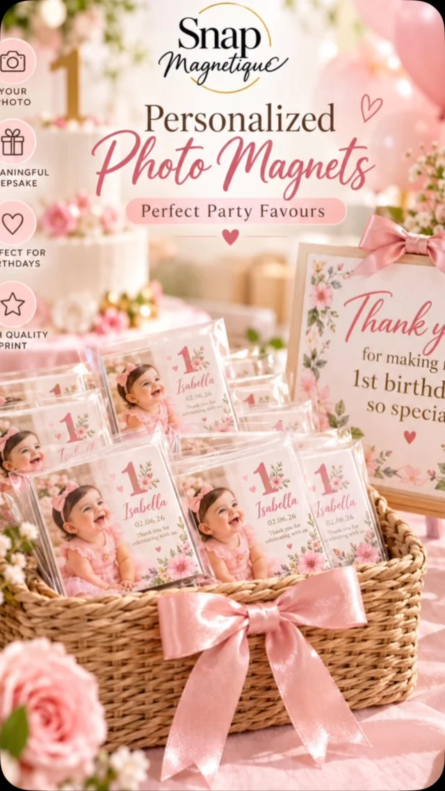 A little keepsake, made to make their special day unforgettable. 🩵🩷

Personalised photo magnets, beautifully designed for your little one’s birthday — a special gift for every guest to take home and treasure. 🧸🎈

Turn special moments into magnets. 💙🩷

📩 Customise yours with Snap Magnetique.

#PersonalisedMagnets #PhotoMagnets #BirthdayFavour #PartyFavours #FirstBirthday